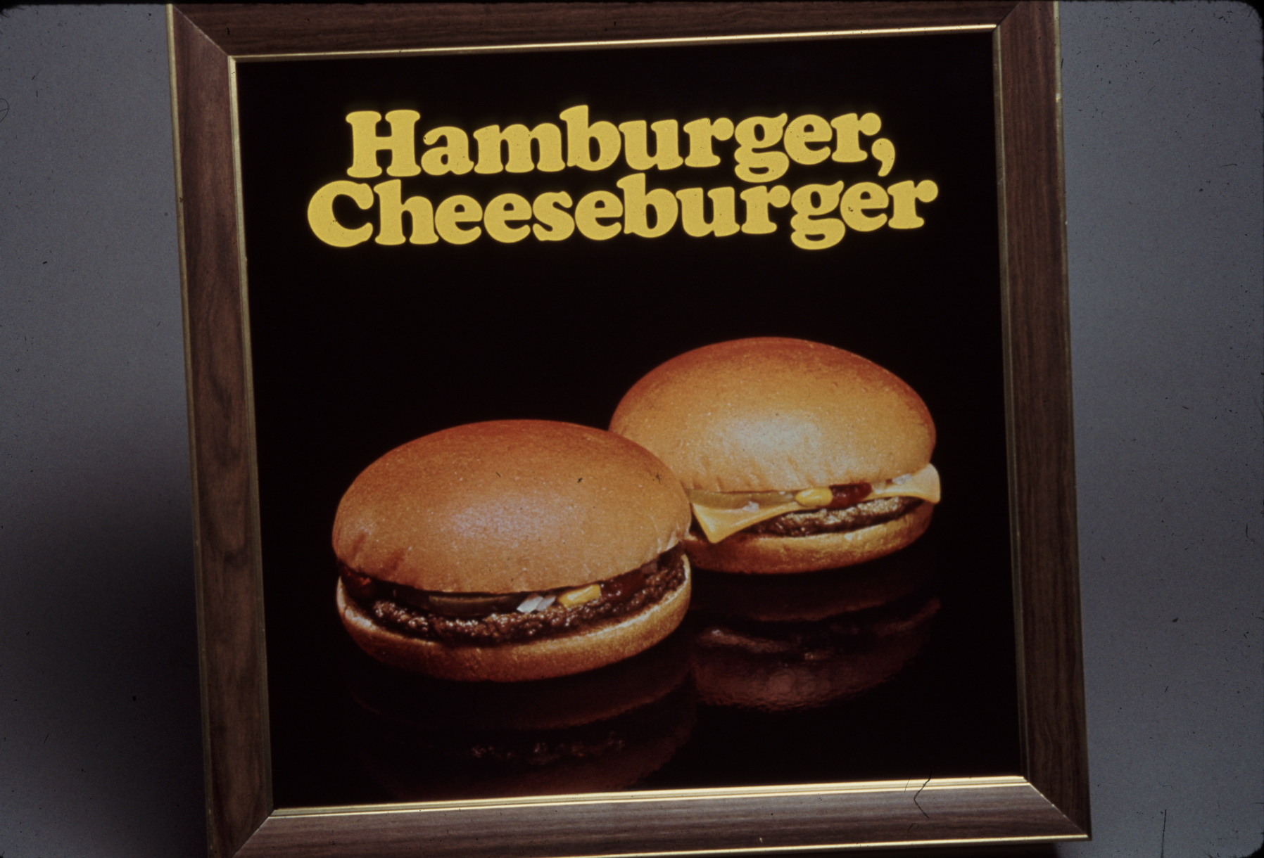 Nostalgic McDonald’s hamburger, cheeseburger advertising