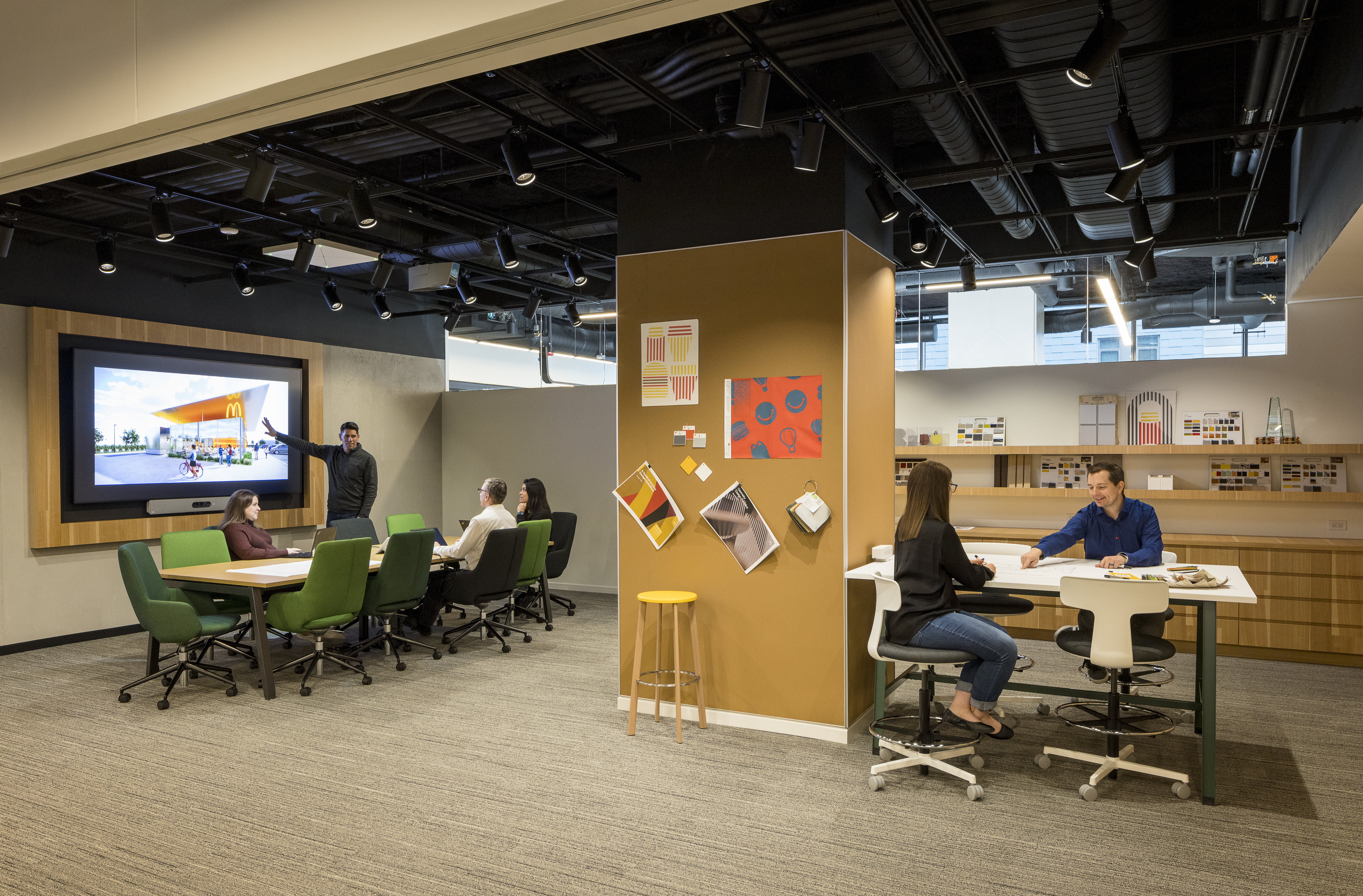 Speedee Labs’ open-concept design studio in McDonald’s headquarters 