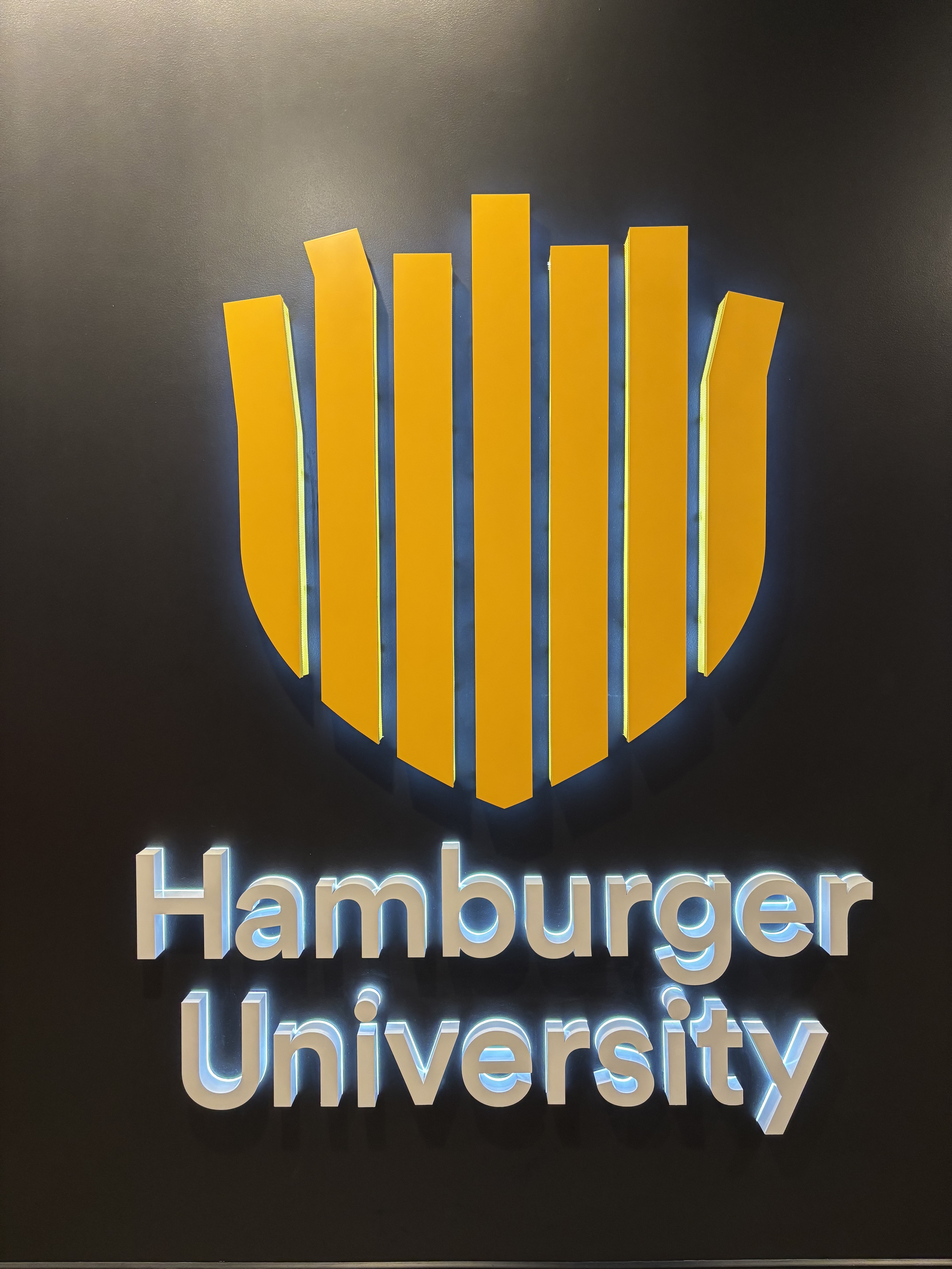 Hamburger University’s french fry logo on the walls of McDonald’s Headquarters