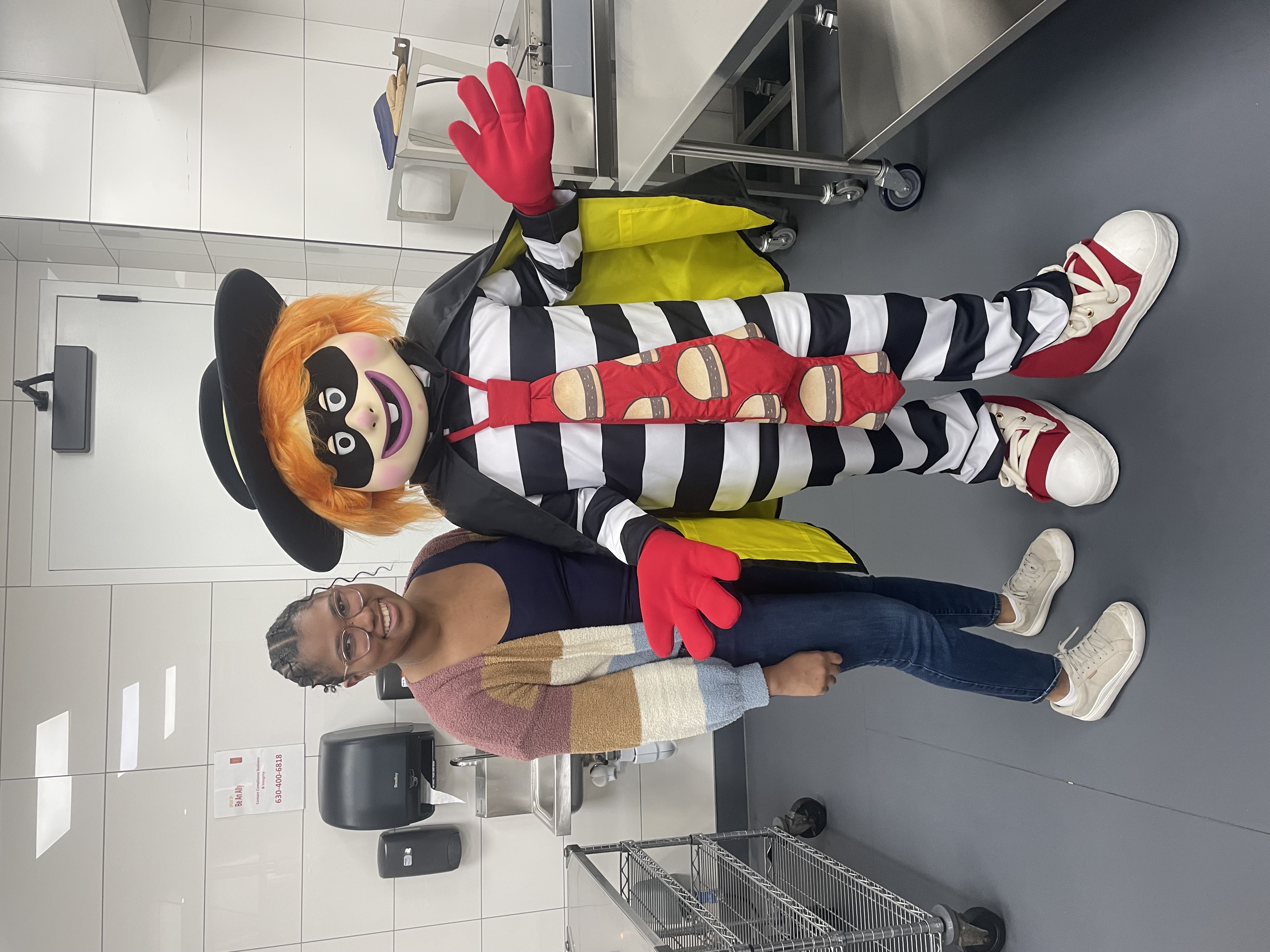 Chef Janaé, with Hamburglar 