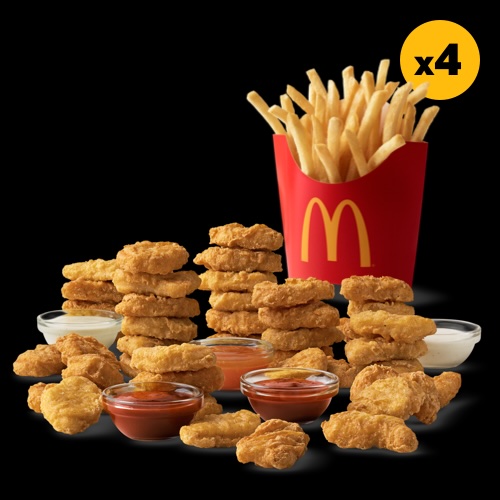 McDonald’s Chicken McNuggets® Meal, sauces, and medium fries 