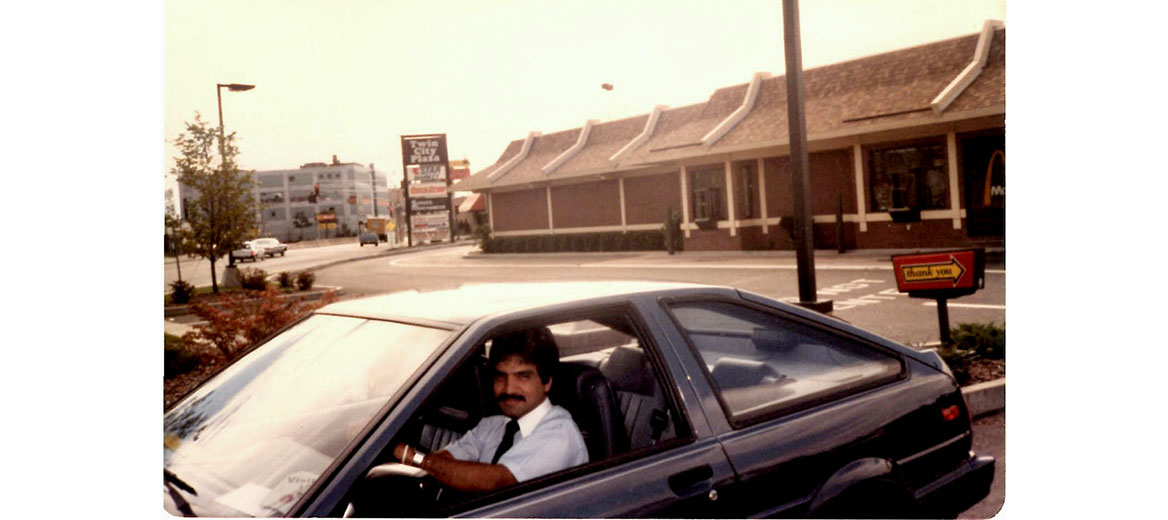 young Vijay in his car 