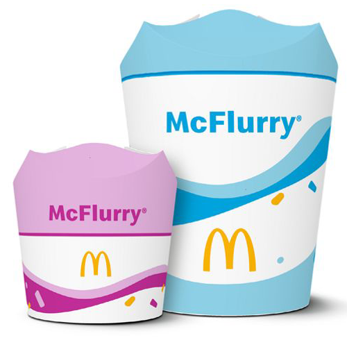 McFlurries in sustainable packaging