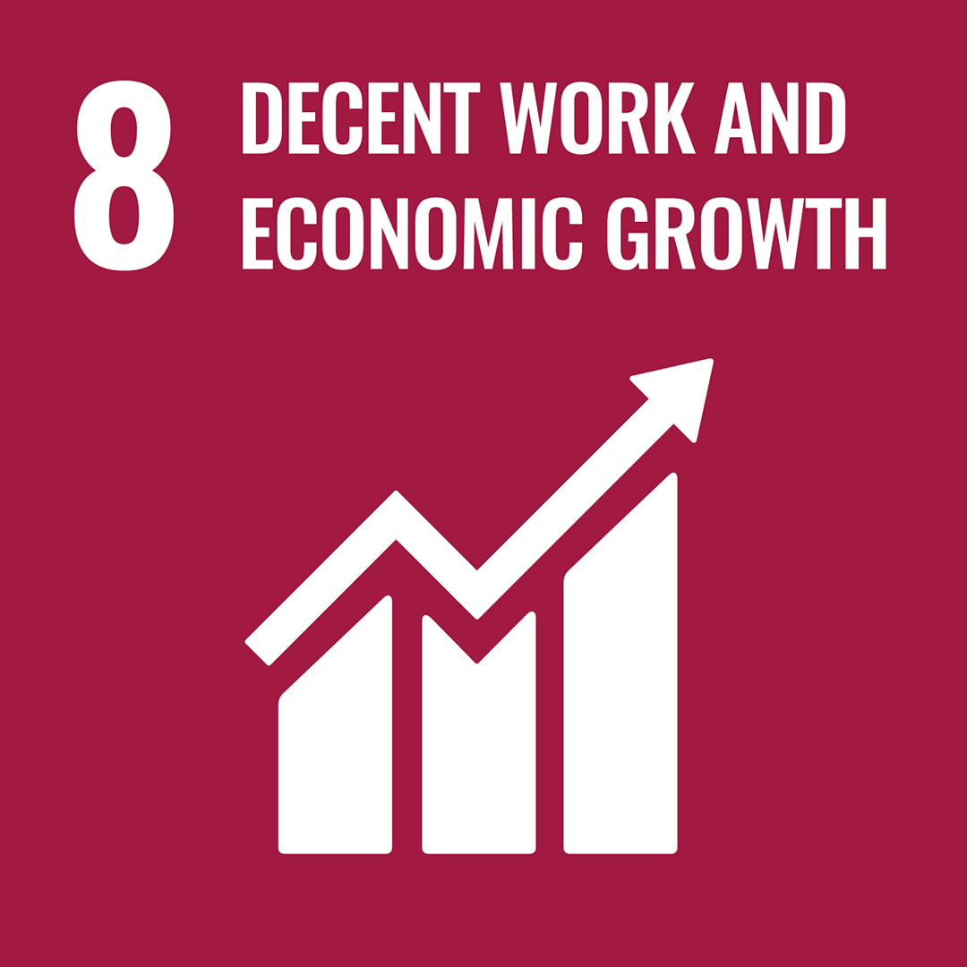 Icon of SDG 8 - Decent work and economic growth
